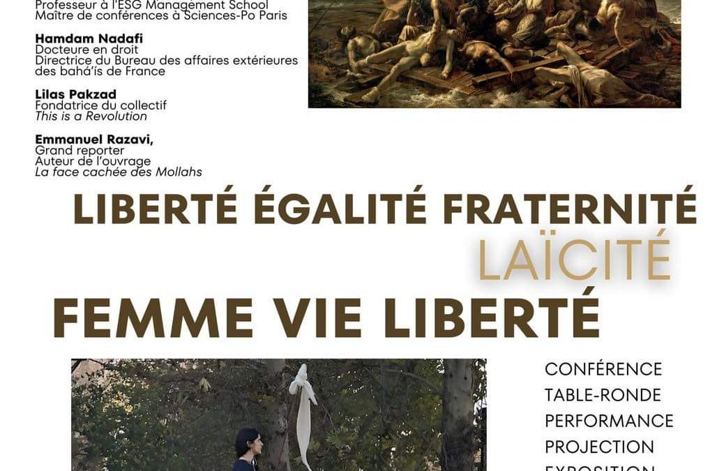 La conférence “Femme Vie Liberté Egalité Fraternité Laïcité”