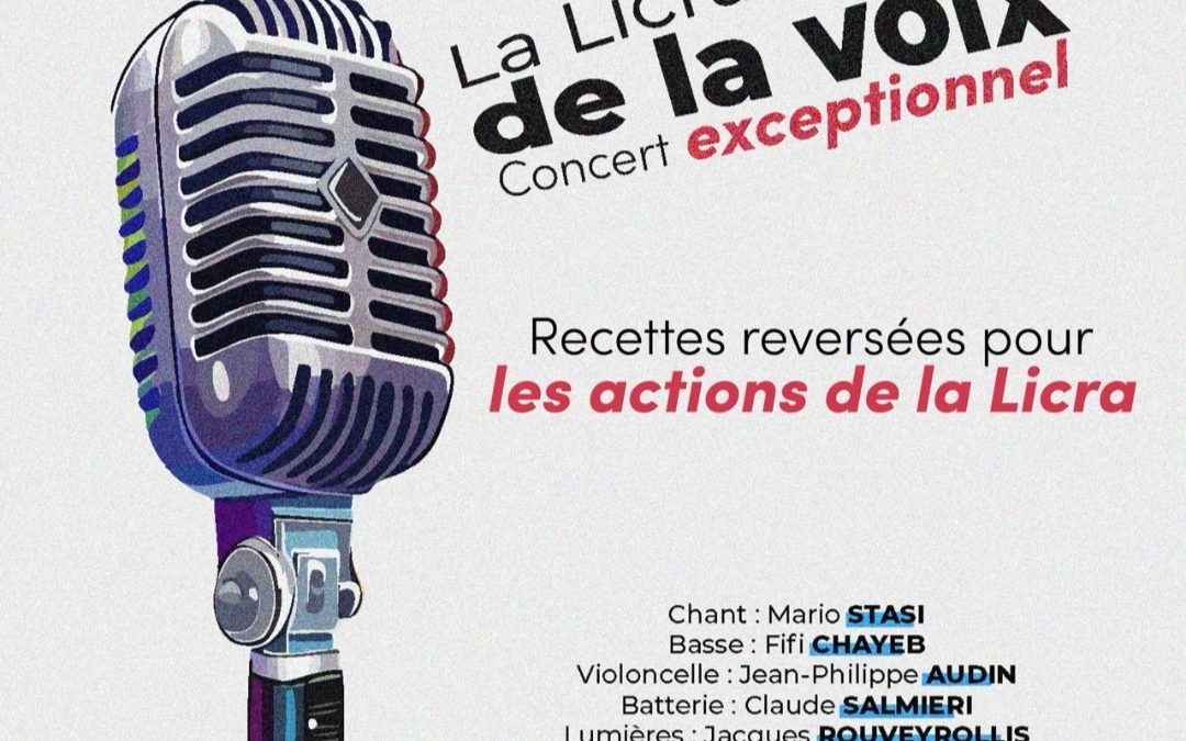 Mardi 17 décembre, 20h30, RV au Théâtre Libre 75010, avec la LICRA