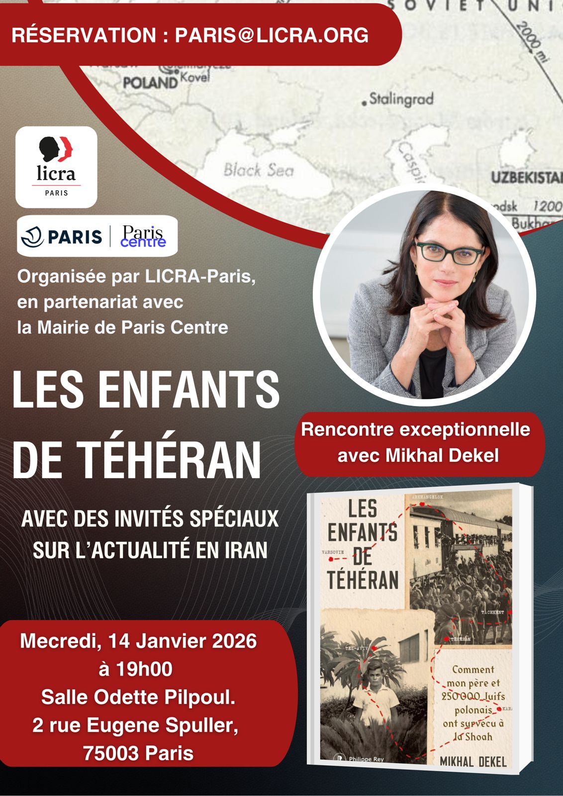 Mercredi 14 janvier 19h, café LICRA Paris : Les Enfants de Téhéran