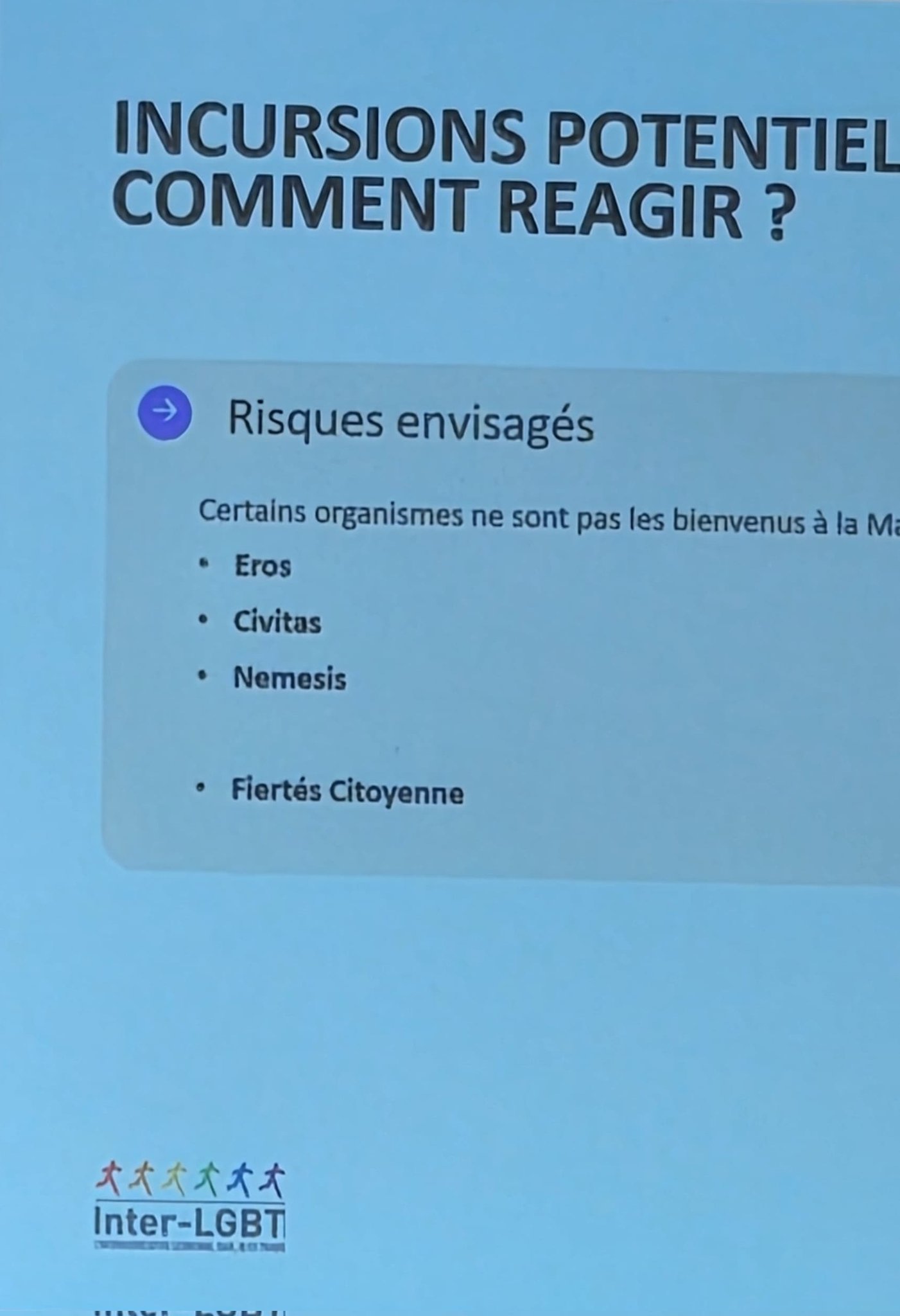 Pride-fiertes-citoyennes Classement par l'inter lgbt de Fiertés Citoyennes avec l'extrême droite