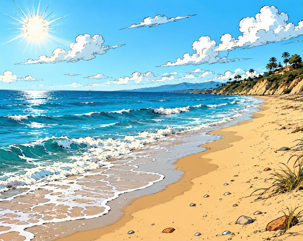 BelEte26-LesCitadelles Vacances à la plage, mer, sable et ciel bleu