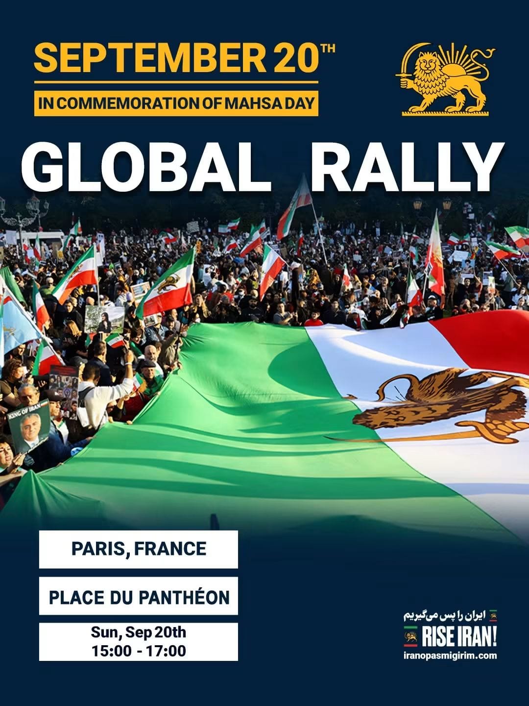 Rassemblement en mémoire à mahsa amini 20 septembre Paris Panthéon
