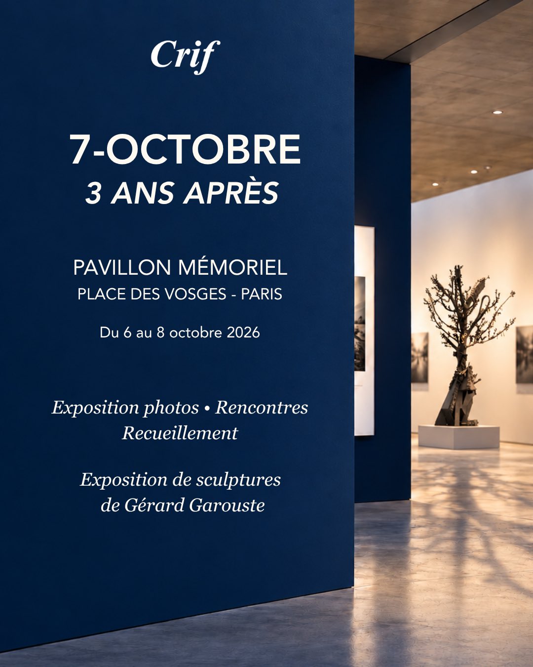 Pavillon Memoriel - 7 octobre 2023 - Place des Vosges Pavillon Mémoriel 7 octobre 2023, place des Vosges