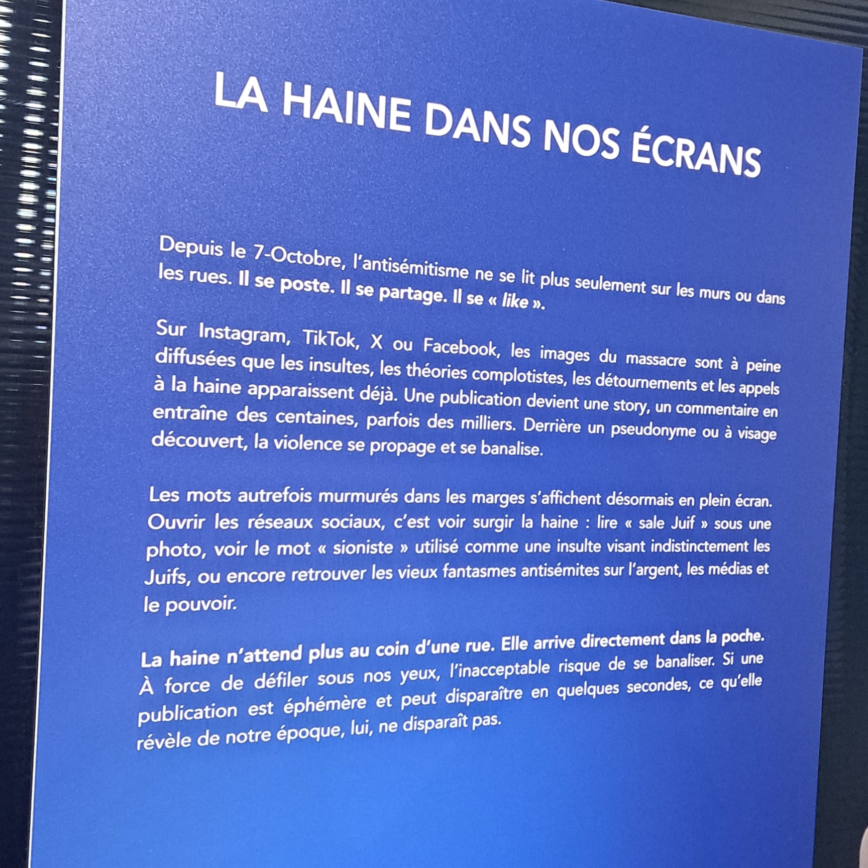 pavillon-Memoriel-7octobre- Haine dans nos écrans La haine dans nos écrans